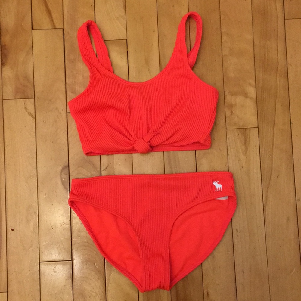 Abercrombie kids bright orange bikini